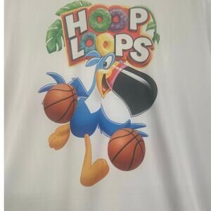 Basketball hoop loops t-shirt, adult large unisex 100% polyester